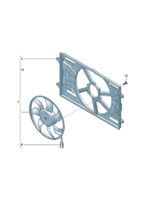 8WD121003-Radiator fan And control unit