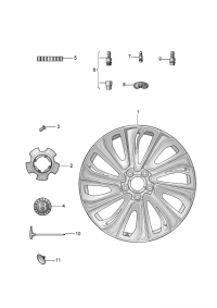 3SA601025BM-Wheel rim-aluminium alloy