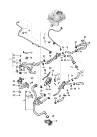 4M0121081CS-PORSCHE CAYENNE VENT LINE