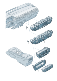 4M0820043RSWI-Climatronic auto blankg Tone & amp; Display Unit (soul/aluminum standard)