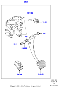 3N212450DC-Pedal & bracket assy