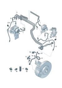 3QD614739C-Tube, from master cylinder To hydraulic unit