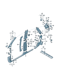 4M0867239F4PK-Plate, B- pillar (ghost (black))