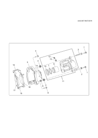 26372717-Kit, fr. disc brake plate (incl. 14,15, 17,18) (with CCC mark)
