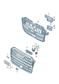 4N0853651AB-GRILLE, RADIATOR