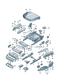 4N0881106A-Tray assy Adj)  Add-contain position: