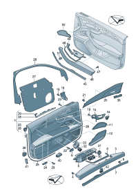 4N08681524PK-Speaker grille (ghost (black))