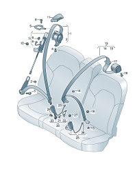 4N0857805D-S/belt assy -3 Atm & s/belt tensioner  [Note] * * * * * * **Install now only * * **Order w
