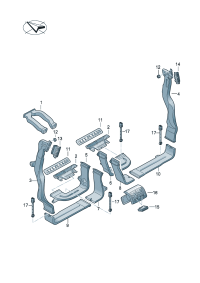 4N08192091PH-Ventilator assy Column B (powder silver)