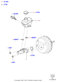 9L8Z2140C-Master cylinder assy