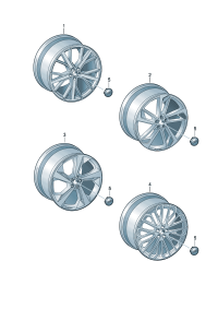 4M0601025AG-Wheel rim-aluminium alloy  Colour code: