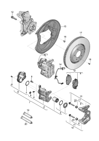 4M0698451BJ-Brake pad set no.1, Disc brake Fit as needed Common bit