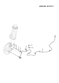 23897153-Sensor assy-frt wheel speed rh