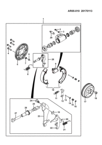 23972543-Cylinder assy-rear brake, lh