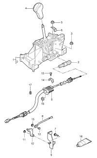 98742601101-Select lever Complete: Housing  Deprecated parts   D -MJ 2006