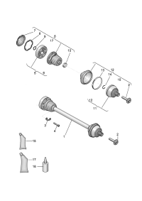 4W0501203-Band f joint Shaft, half swing