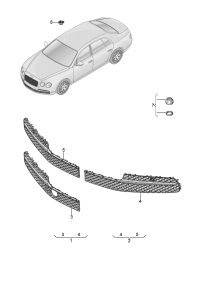 4W0807648L-Grille/belt Mldg-cr plate