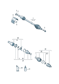 3QG407272J-Band f joint Shaft, half swing