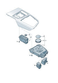 4S1919614D-Multi-media system-MMI- Operating unit & Pad assy-touch