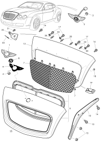 3W0853683C-GRILLE RADIATOR
