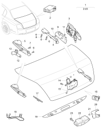 3W0909610G-Opener, rr. door Cont unit
