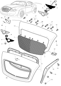 3W0853683A-GRILLE ASSY-REAR COOLER,OUTLET
