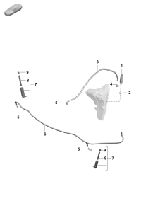 99162816701-Nipple For engine cooling Washer, h/lamp Black matt