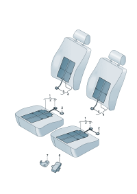 3F0959772A-Heater assy-seat Cont unit