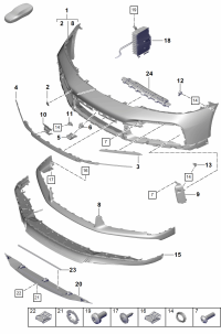 992807747-Duct assy-air For engine cooling Bumper