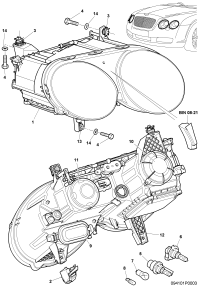 3W1941016AC-Headlamp, band Bulb-gas discharge (For traffic only)