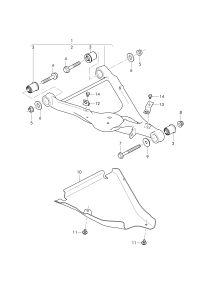 3Y0511511C-TRACK CNTRL ARM FRT RH AUDI-Q7