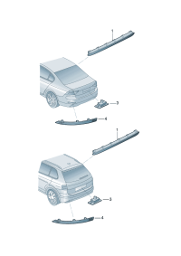 5ED945105B-Reflector Bumper