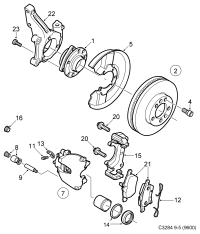5392493-Wheel hub mounting