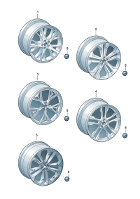 4M8601025K-Wheel rim-aluminium alloy  Colour code: