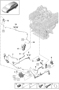 9A713105501-PORSCHE CAYENNE VACUUM LINE