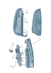 5L0945111-Taillight None: Holder assy-lamp