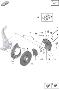 9J1615123C-Caliper mtg, w/o u200c pad White Porsche panamera: