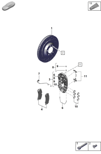 9GT698151G-1 SET OF BRAKE PADS FOR DISC BRAKE REAR