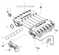 95511000600-Hose, air intake Black/silver Deprecated parts