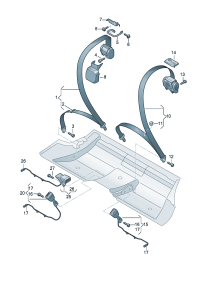 9J1857740B-W/warning contact S/belt lock assy