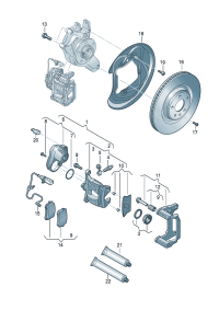 8W0698221B-Servicekit Bezel & emblem