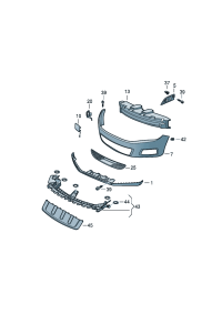 5ND807217E-Plate, bumper Complete:
