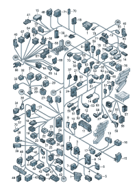 8D0937733D-Housing-flat Interlock-contact  Can also be used: Connector Harness, engine room