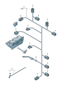 8K1971566-Air conditioner assy-electronic control Wiring harness