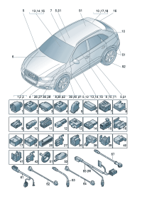 8U0971656-Cord, adapter Interface, for external Audio source