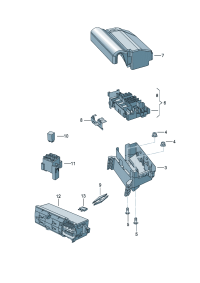 5C0907361C-Bracket, center electrical unit