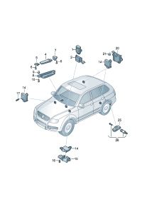 3BD907277-Antenna Frame-roof