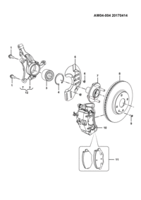 23948110-Fitting, strg shaft (w/wheel hub, rh)