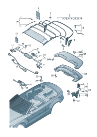 8F0898634B-Servicekit Cable Shroud assy-hood Apply: