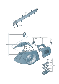 1Q0945093-Taillight & Lamp, fog  (For traffic only)